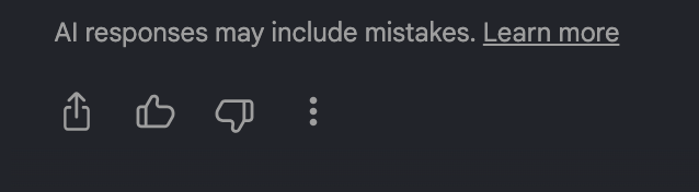 Google AI Overview disclaimer